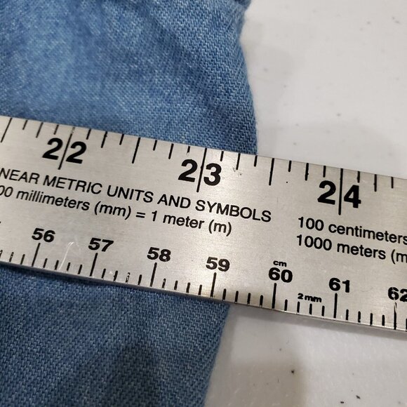 Dominion Apparel Vest Women Size XL Blue Jean Denim Embroidered Red White Stars - Picture 7 of 8